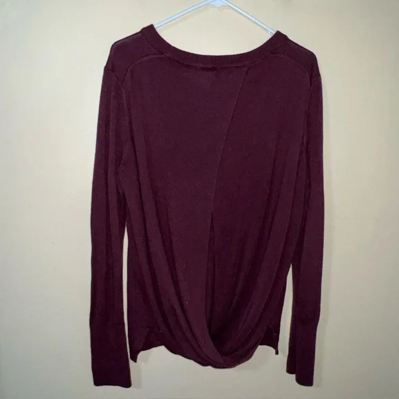 Lululemon Bring It Backbend Cashmere Blend Sweater Maroon Medium - Picture 6 of 8